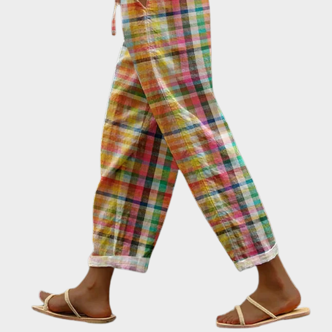 Pantaloni Comfort a Quadri