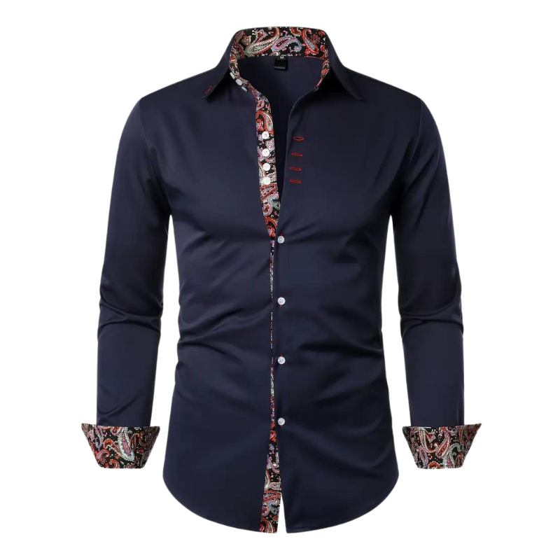 Camicia da uomo con dettagli Paisley