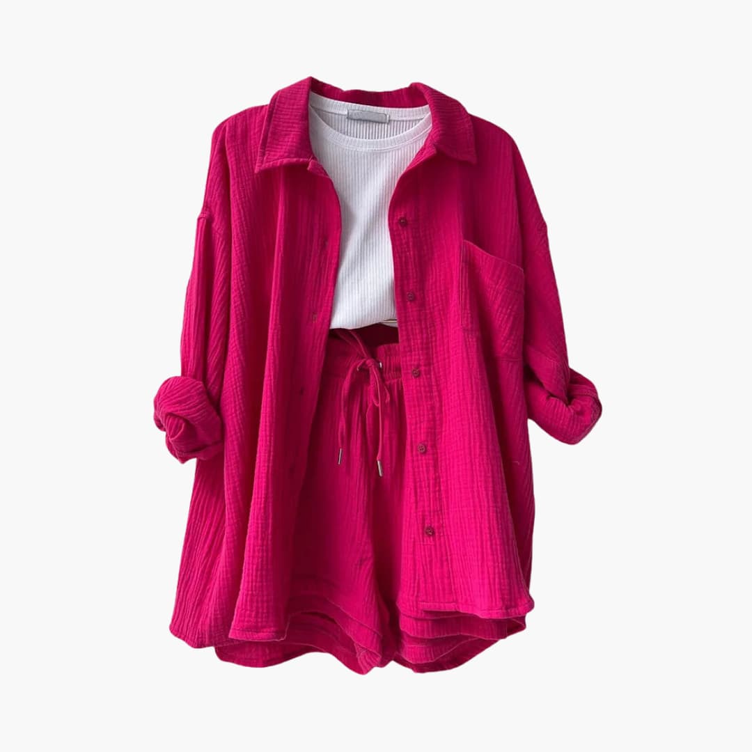 Completo Estivo Due Pezzi | Camicia e Shorts da Donna