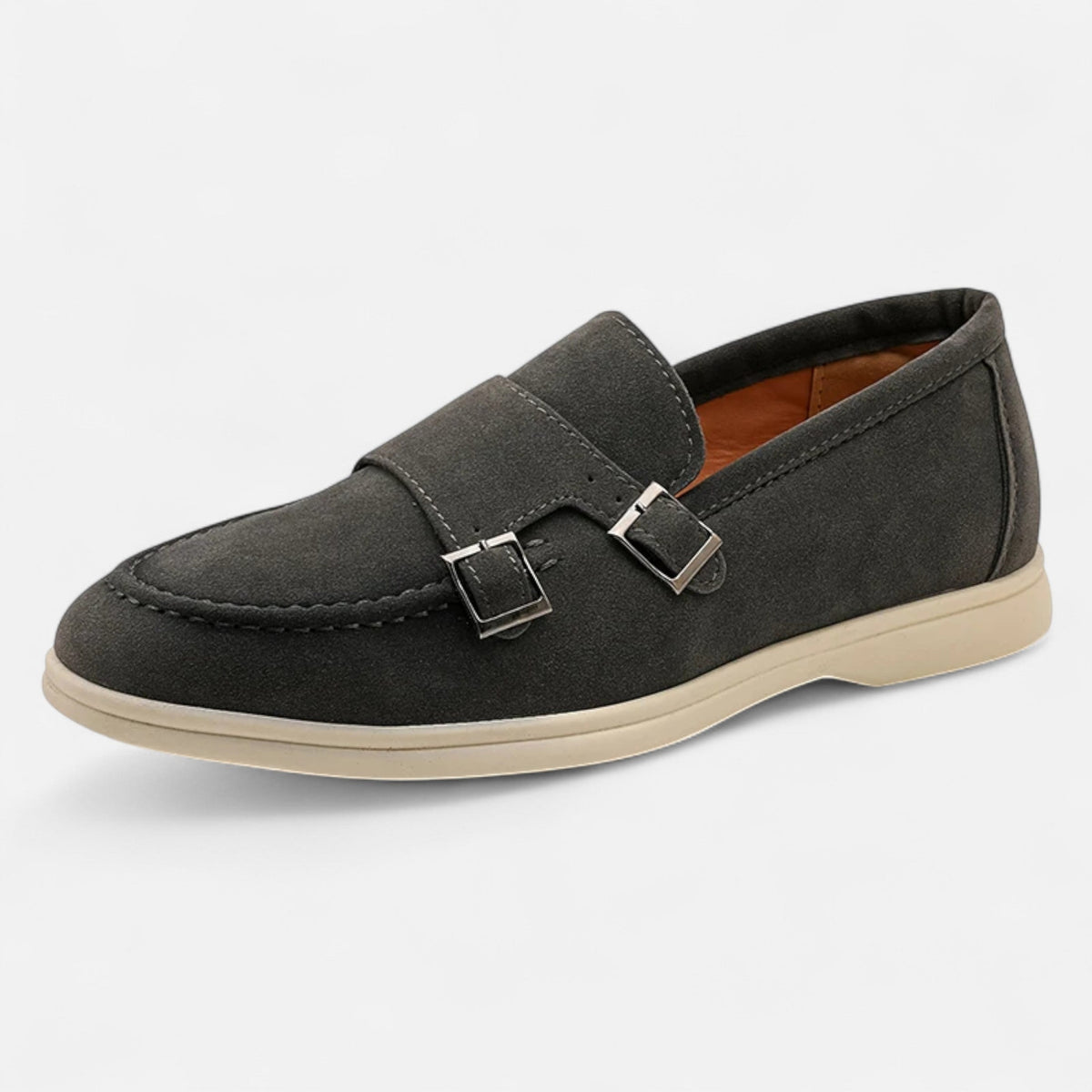 Mocassini Monk Strap in Scamosciato da Uomo – Eleganza Slip-On