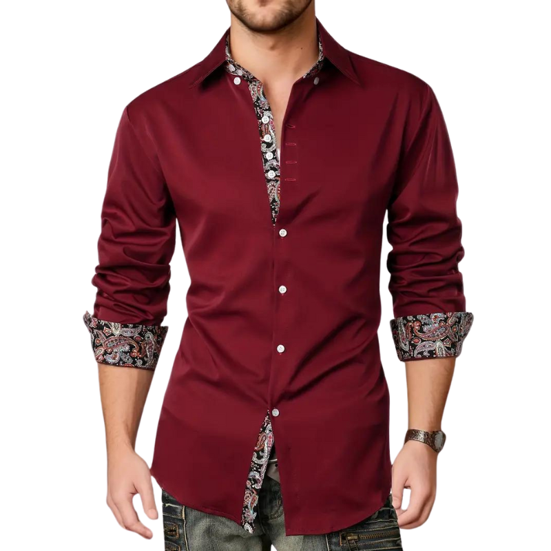 Camicia da uomo con dettagli Paisley