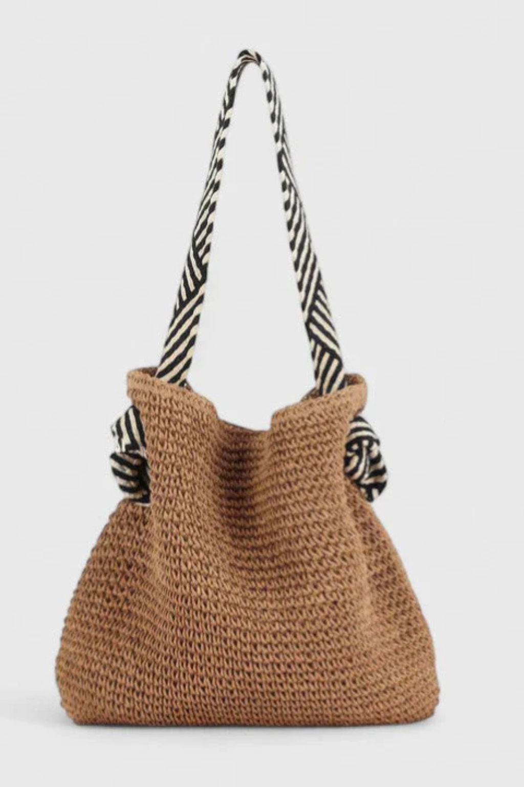 Briar | Bolso tote de mujer de paja trenzada con correa a contraste
