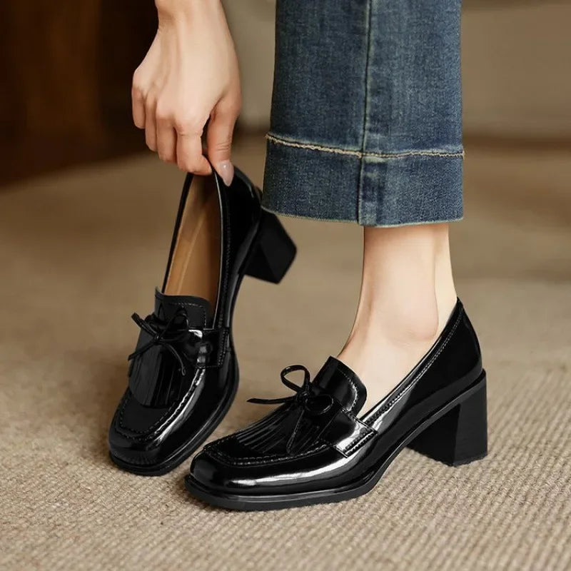Eleganti Mocassini Dorothy con Tacco per Occasioni di Classe