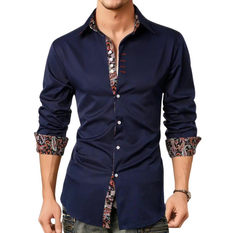 Camicia da uomo con dettagli Paisley