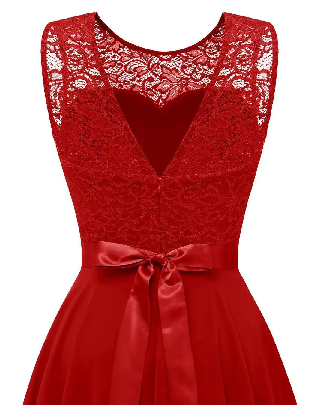 Abito da Sera Asimmetrico da Donna | Vestito Elegante per Cerimonia e Feste Senza Maniche con Gonna Fluida a Strati