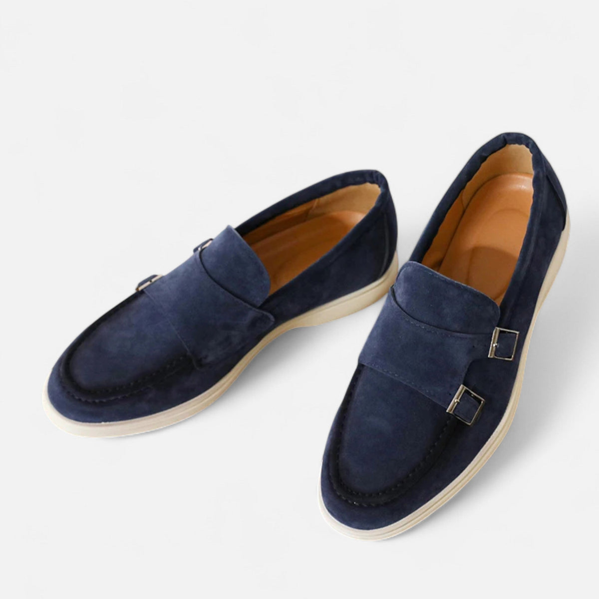 Mocassini Monk Strap in Scamosciato da Uomo – Eleganza Slip-On