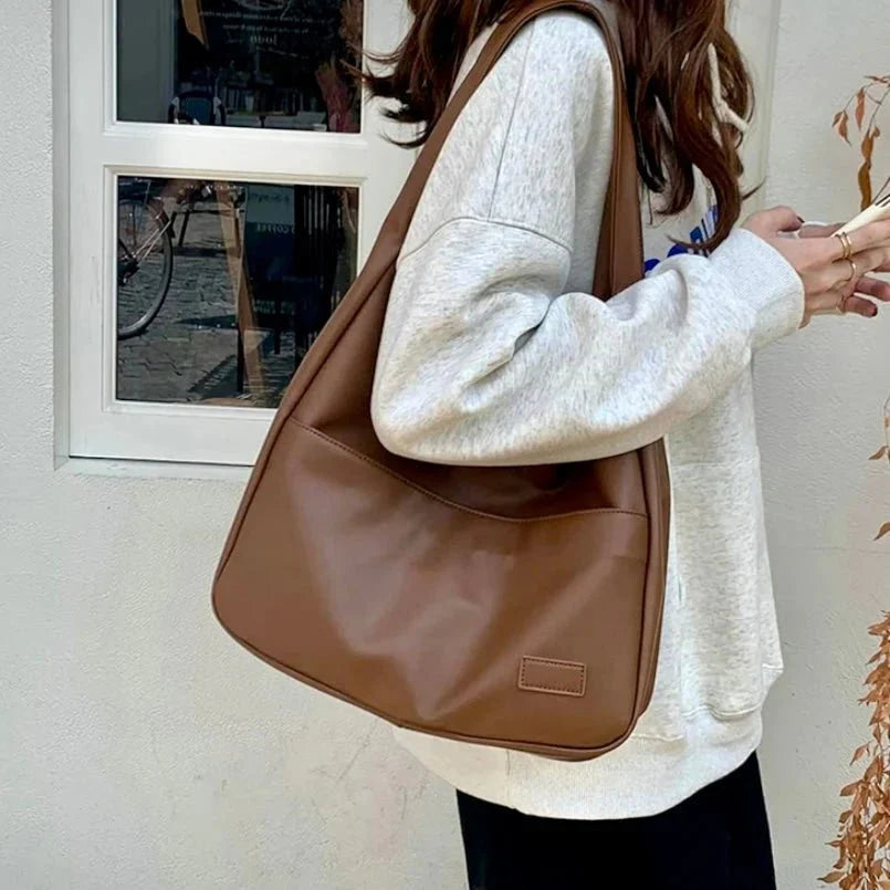 Borsa a spalla donna in pelle sintetica capiente hobo bag casual elegante