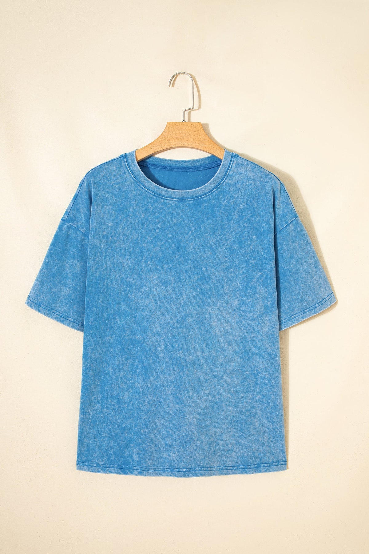T-shirt Oversize Blu Effetto Lavaggio Minerale