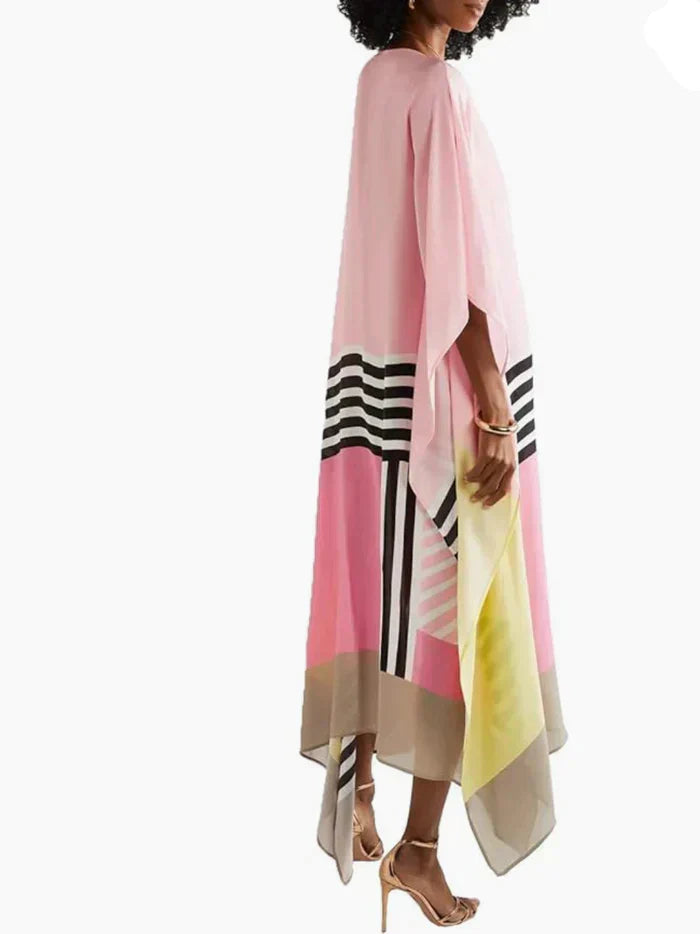 Anika - Pink Kaftan with Candy Stripes