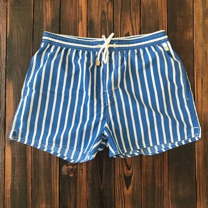 AquaWave | Men's Swim Shorts – Quick Dry Striped Design 0