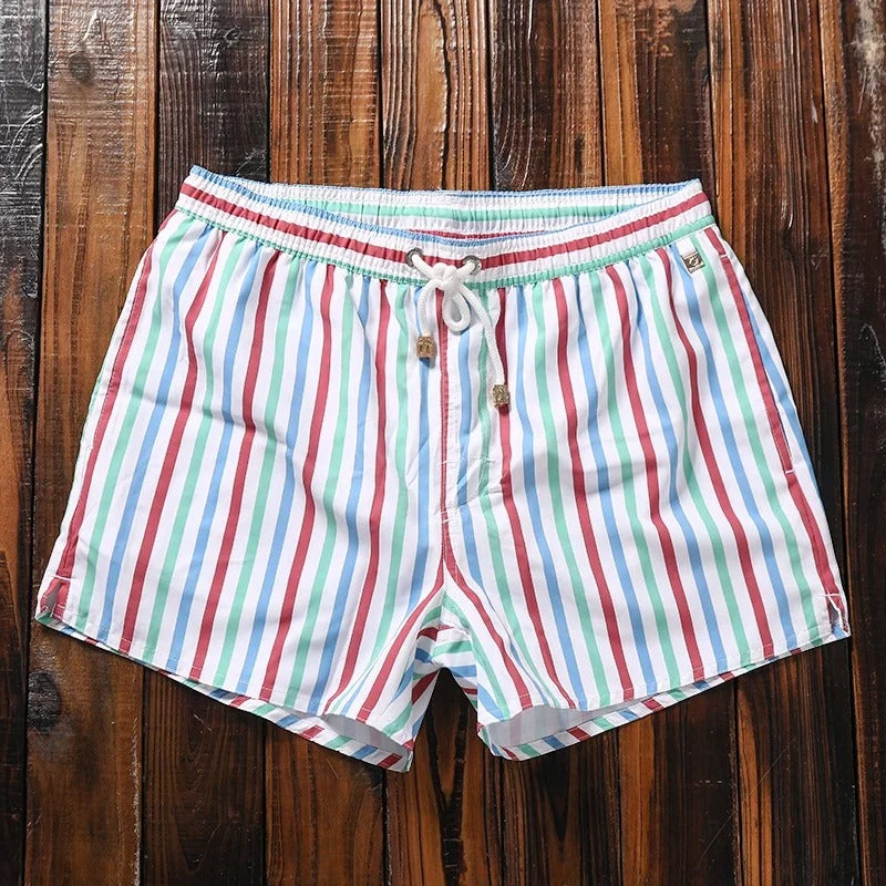 AquaWave | Men's Swim Shorts – Quick Dry Striped Design 10