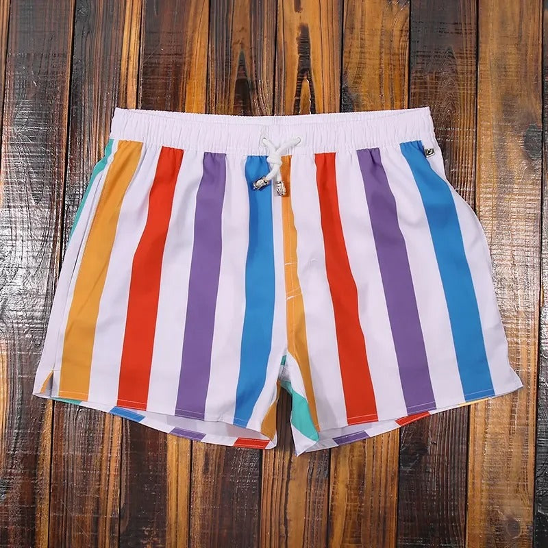 AquaWave | Men's Swim Shorts – Quick Dry Striped Design 3
