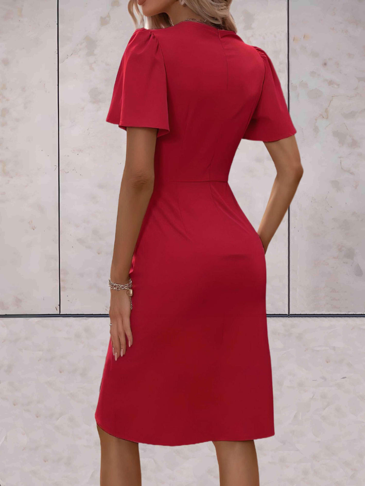 Abito a Portafoglio Donna Harper – Elegante Abito Incrociato con Scollo a V & Taglio Regolabile per Ogni Occasione