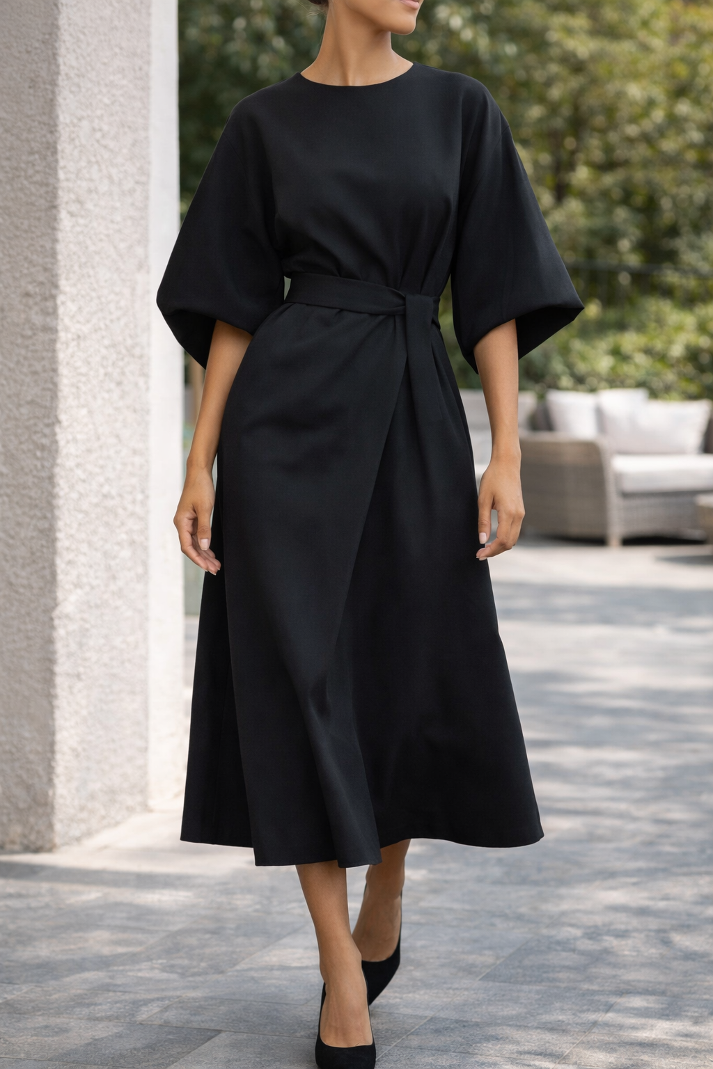 Beatrice | Abito Midi con Cintura da Donna