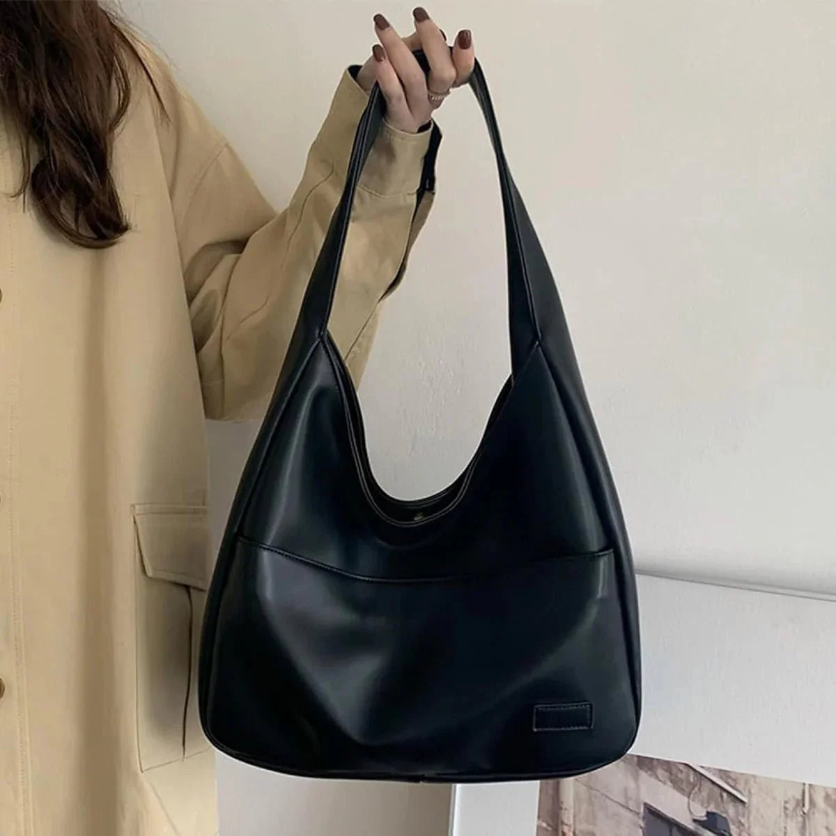 Borsa a spalla donna in pelle sintetica capiente hobo bag casual elegante