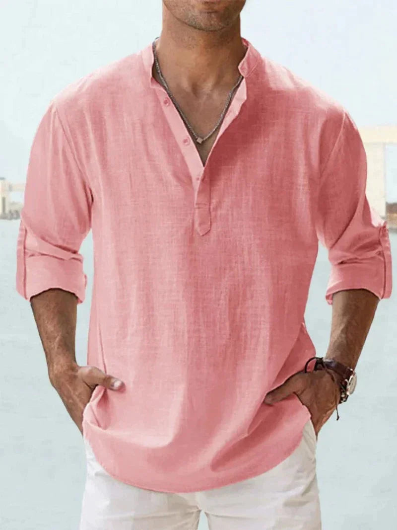 Camicia Casual Estiva da Uomo, Tessuto Traspirante
