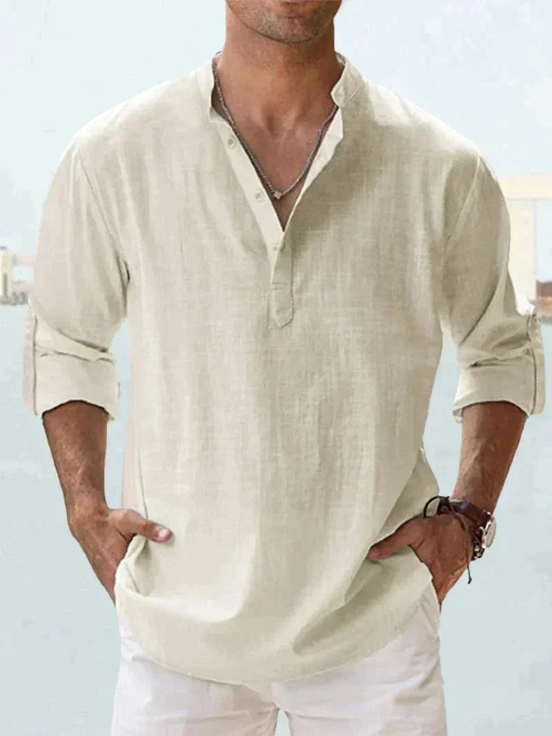 Camicia Casual Estiva da Uomo, Tessuto Traspirante