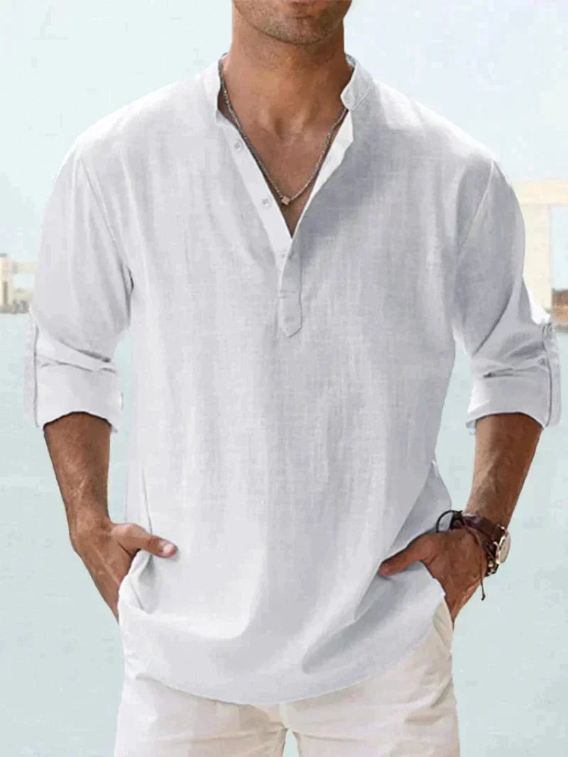 Camicia Casual Estiva da Uomo, Tessuto Traspirante