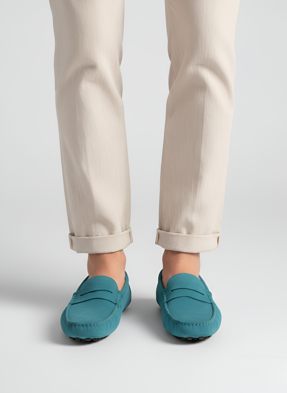 Mocassini Uomo in Pelle Scamosciata con Suola Driver e Calzata Comfort