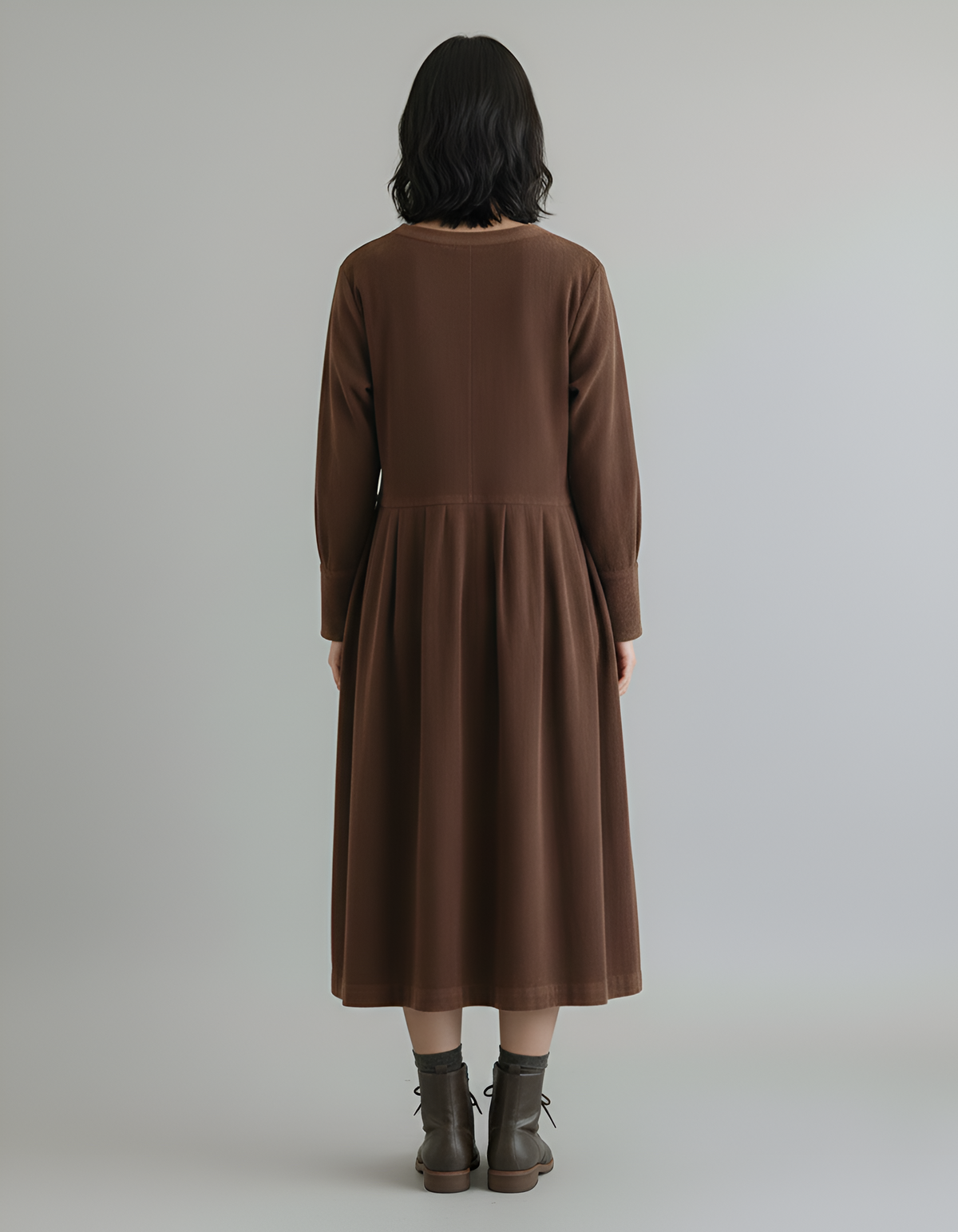 Valerios Fashion abito midi donna in cotone casual elegante