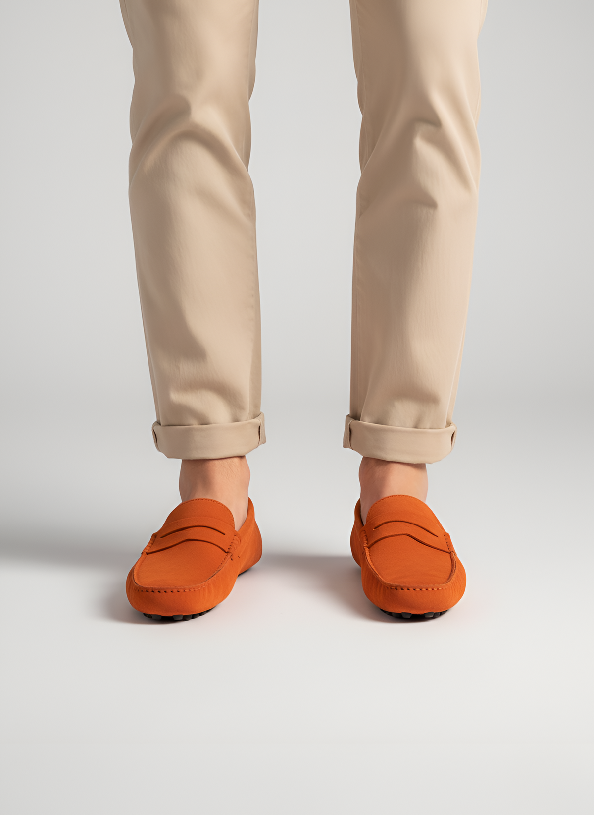 Mocassini Uomo in Pelle Scamosciata con Suola Driver e Calzata Comfort