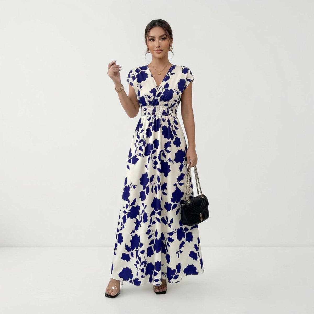 Montarello Maxi Abito Lungo Floreale da Donna