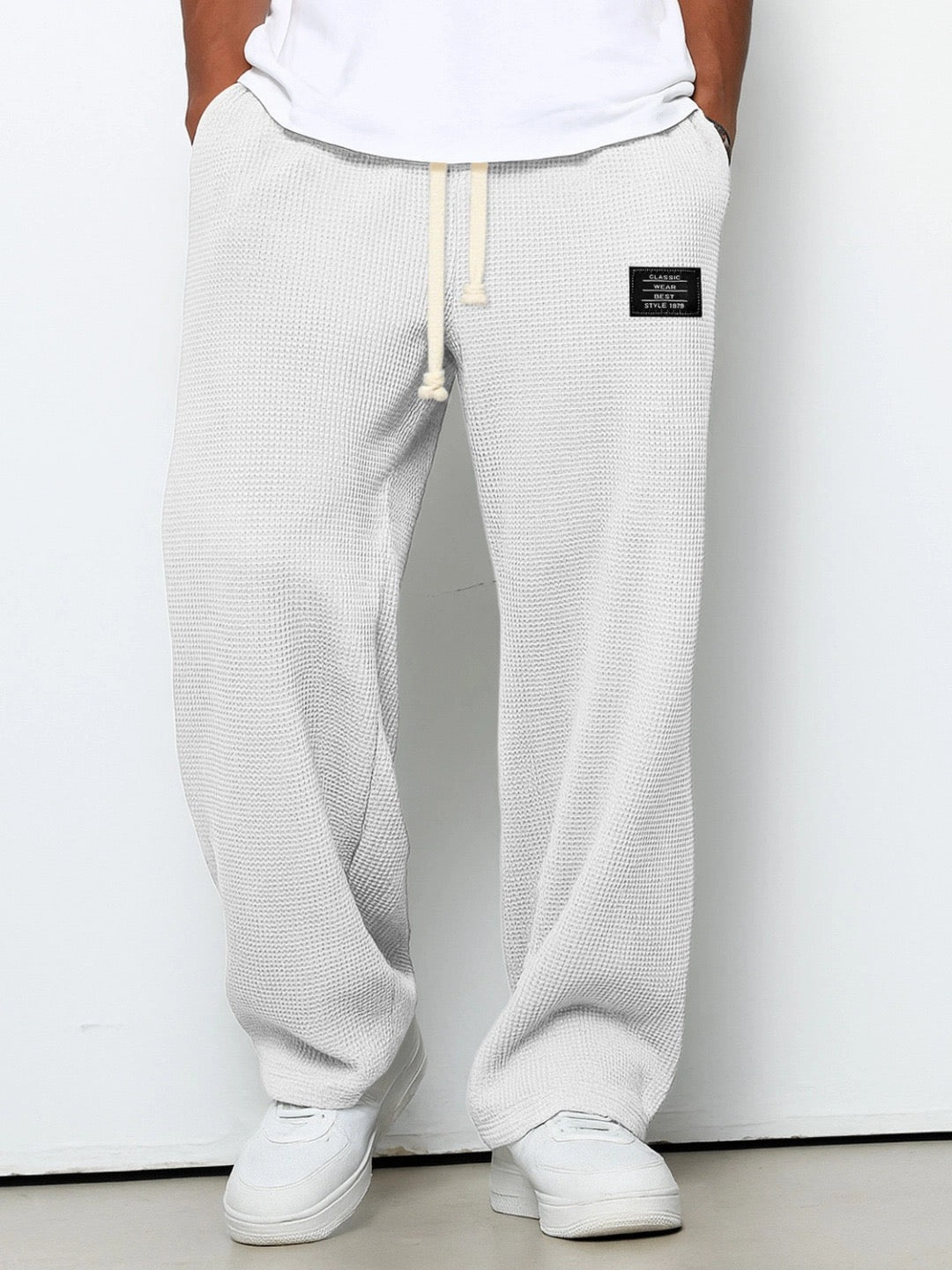 Pantaloni Comodi da Uomo Vestibilità Relax Vita Regolabile Traspiranti Casual