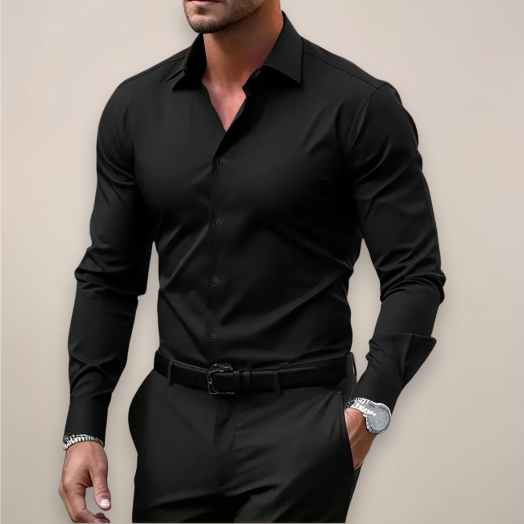 Javier | Camicia da Uomo Manica Lunga Bottoni Collo Classico