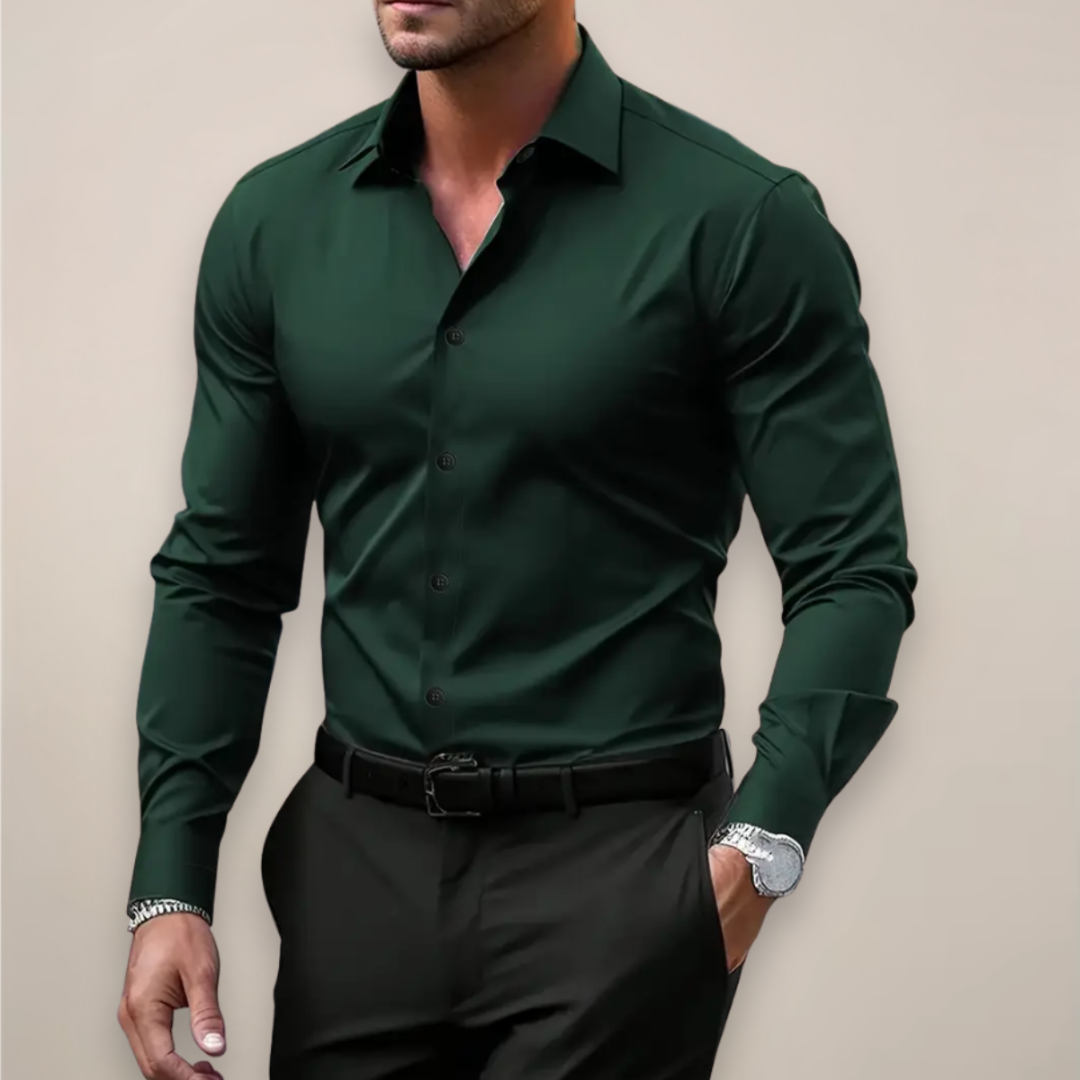 Javier | Camicia da Uomo Manica Lunga Bottoni Collo Classico
