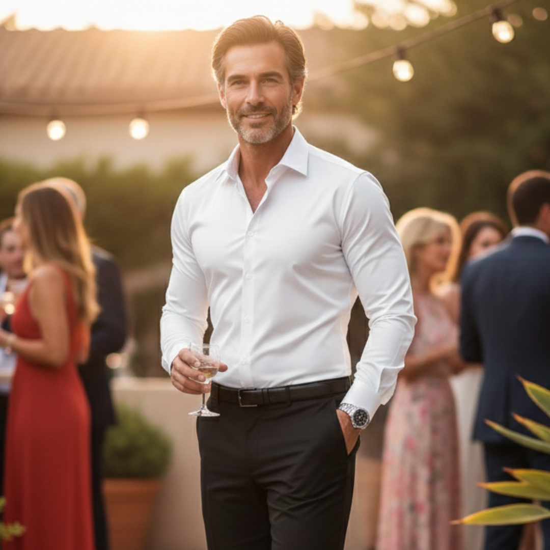 Javier | Camicia da Uomo Manica Lunga Bottoni Collo Classico