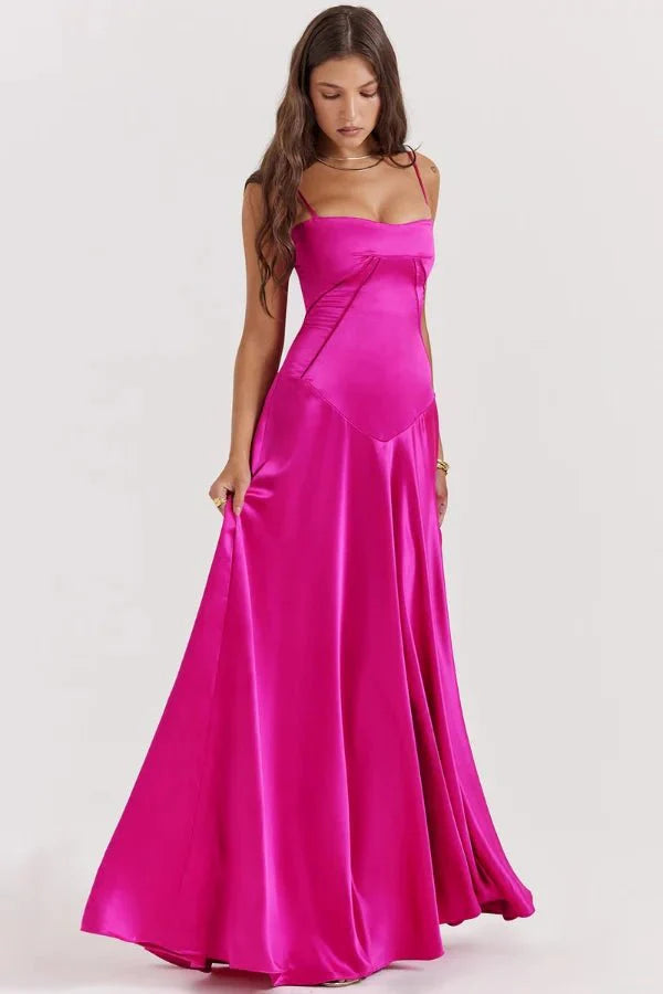 Gabriella – L'Abito Maxi Corsetto in Raso Setoso