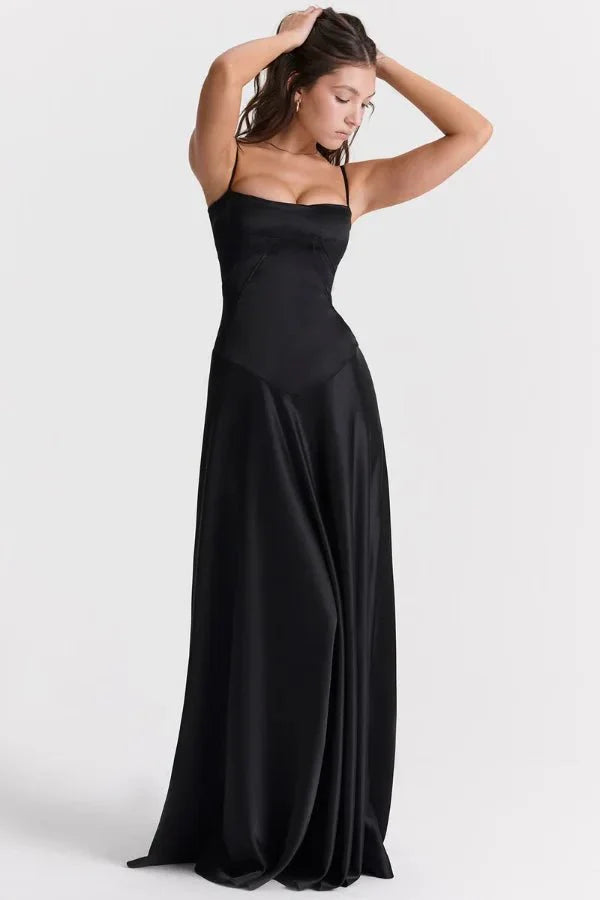 Gabriella – L'Abito Maxi Corsetto in Raso Setoso
