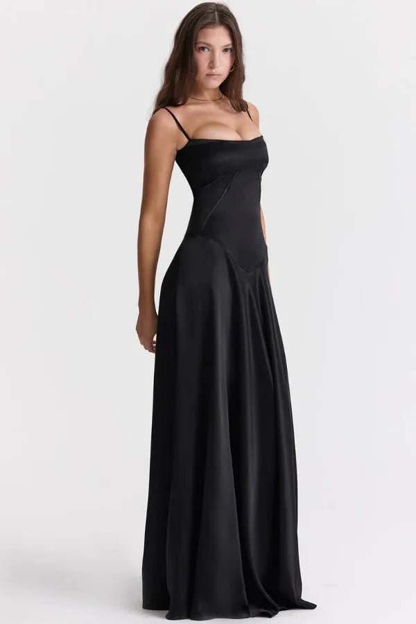 Gabriella – L'Abito Maxi Corsetto in Raso Setoso