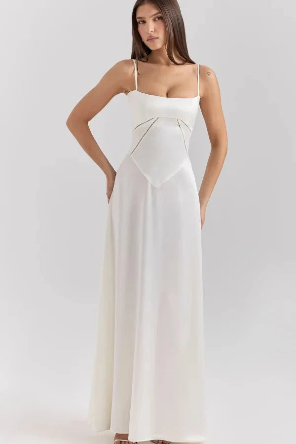 Gabriella – L'Abito Maxi Corsetto in Raso Setoso