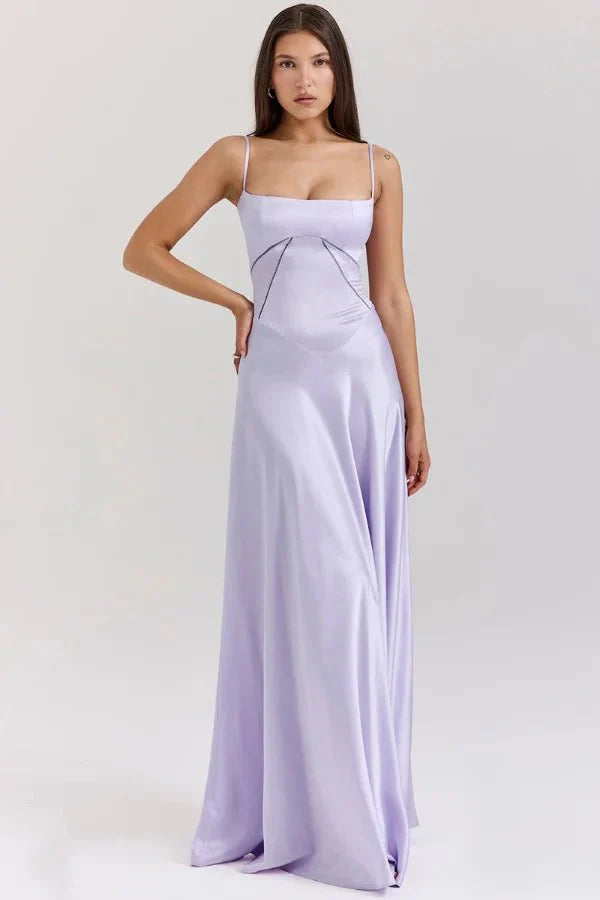 Gabriella – L'Abito Maxi Corsetto in Raso Setoso