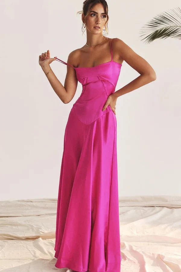 Gabriella – L'Abito Maxi Corsetto in Raso Setoso