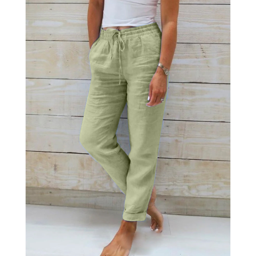 Confortevoli Pantaloni in Lino