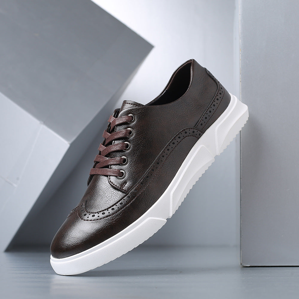 Sneakers Brogue in Pelle