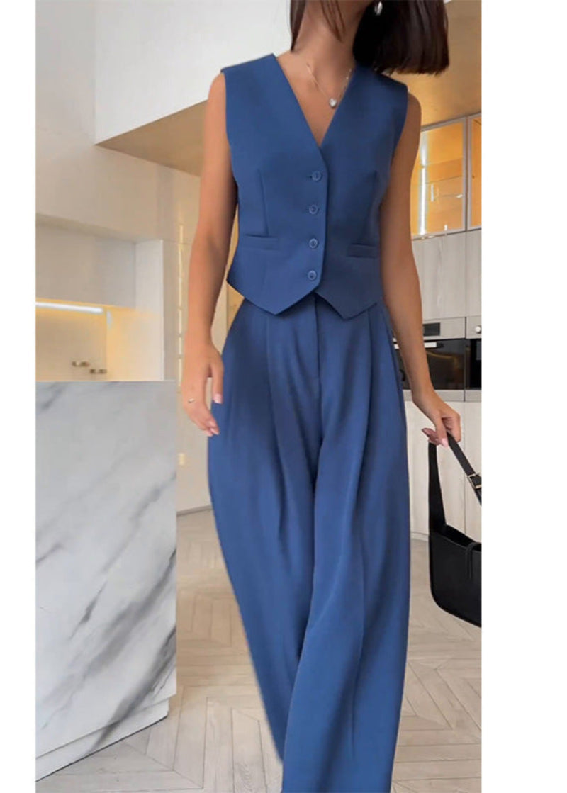 Elegante Set Blazer Senza Maniche da Donna