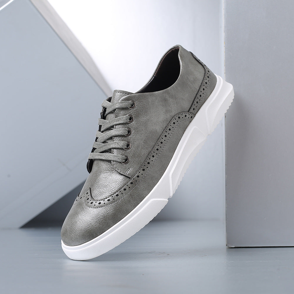 Sneakers Brogue in Pelle