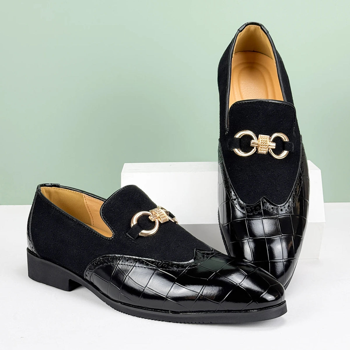 Valerio Leather Loafers - Redwood Main