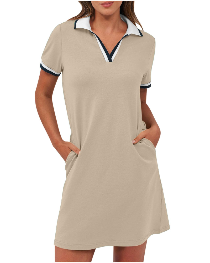 Abito Polo da Donna – Vestito Sportivo per Tennis e Golf con Colletto e Tasche