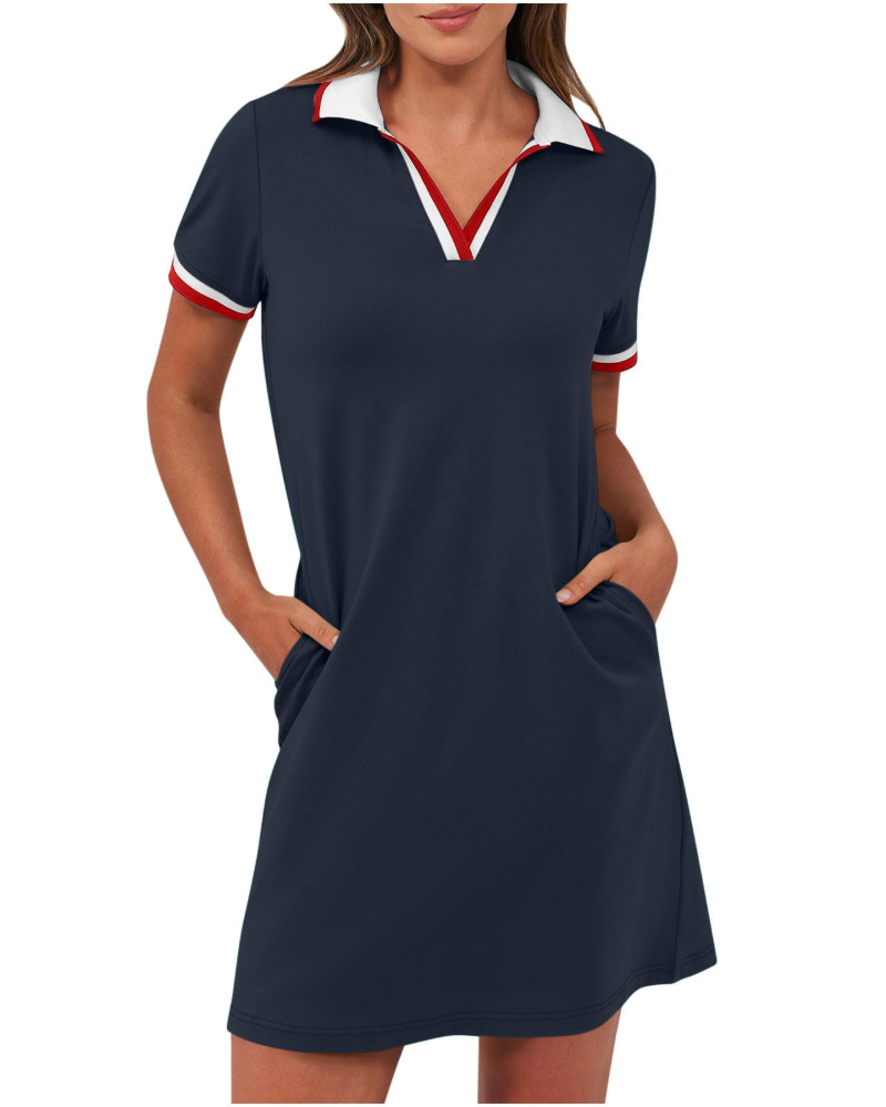 Abito Polo da Donna – Vestito Sportivo per Tennis e Golf con Colletto e Tasche