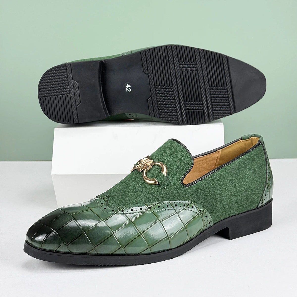 Valerio Leather Loafers - Redwood Main