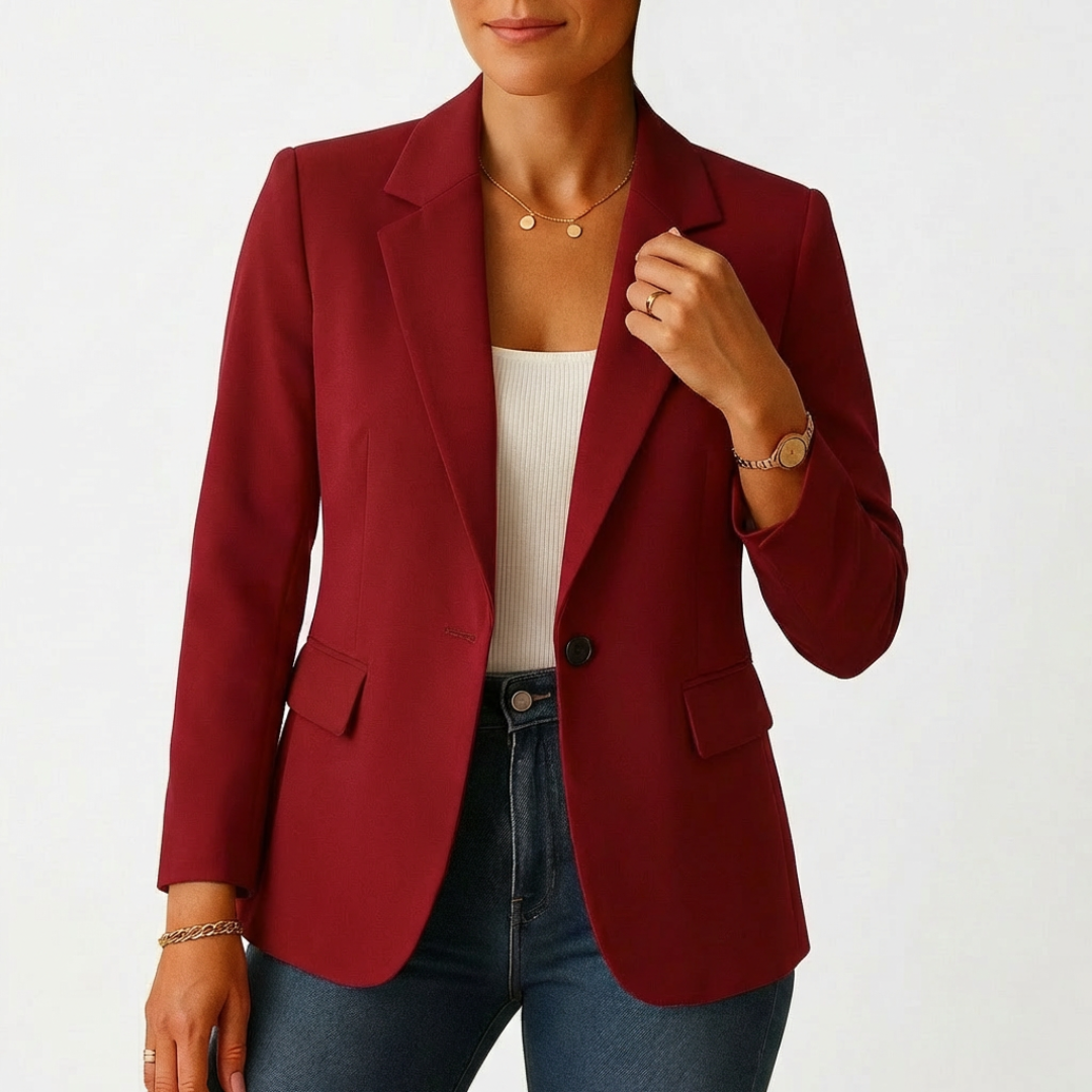 Sofia | Blazer Donna con Chiusura a Un Bottone e Risvolto Classico | Professionale