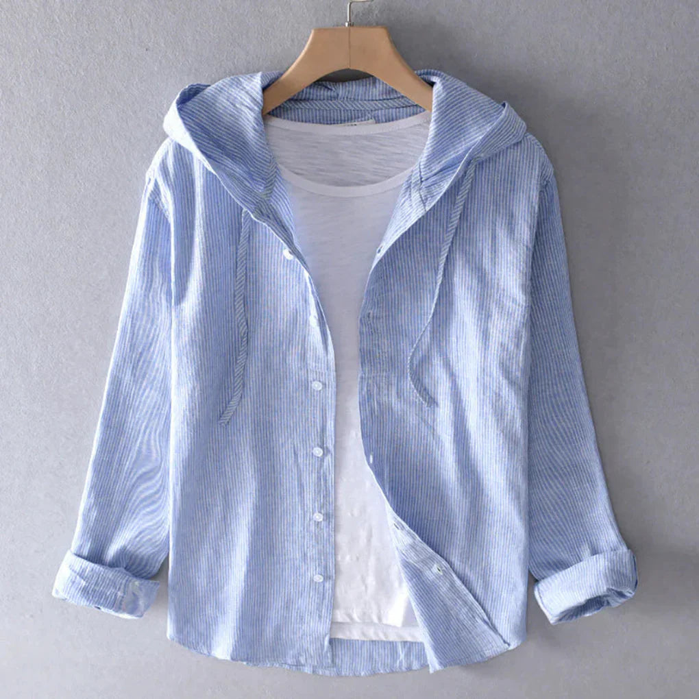 Blusa in lino traspirante da donna