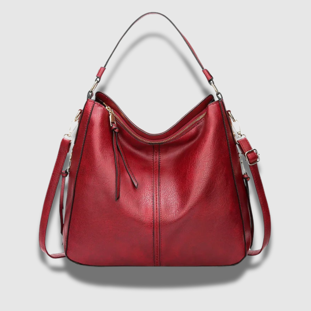 Borsa a tracolla in pelle spaziosa e chic con tracolla regolabile