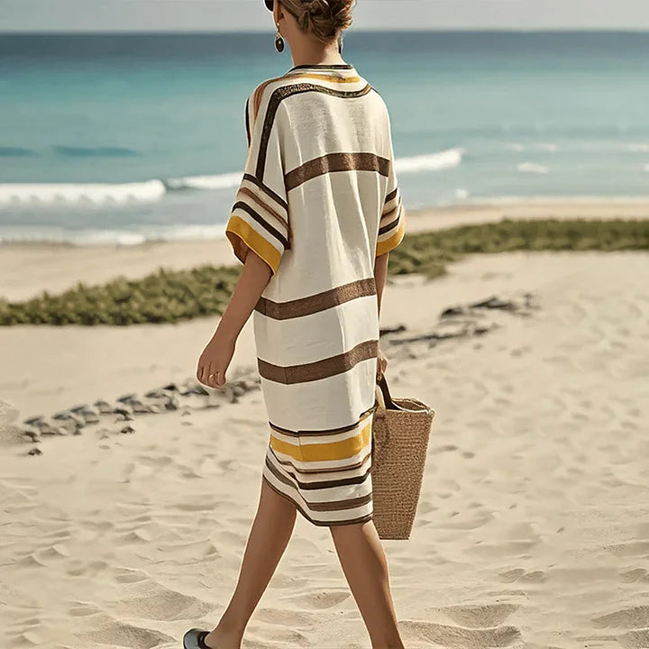 Abito Fluido a Righe da Donna - Eleganza Casual