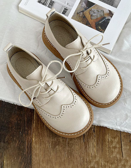 Scarpe Oxford da Donna a Punta Quadrata Larga