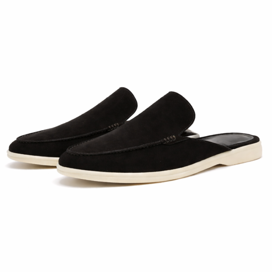 Mocassini da Uomo Senza Tallone Slip-On Stile Scamosciato